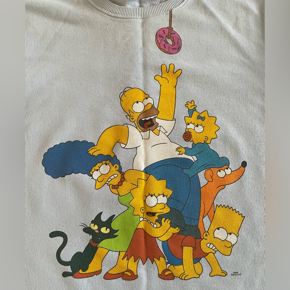 Zara The Simpsons Light Blue Sweatshirt 🎏 - Picture 5 of 9